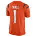 Ja'Marr Chase Cincinnati Bengals Nike Vapor F.U.S.E. Limited Jersey Orange