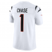 Ja'Marr Chase Cincinnati Bengals Nike Vapor F.U.S.E. Stitched Limited Jersey White