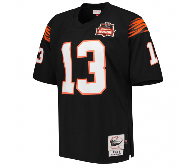 Ken Riley Cincinnati Bengals 1981 Mitchell & Ness Authentic Throwback Retired Player Jersey Black