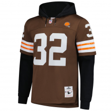 Jim Brown Cleveland Browns Mitchell & Ness Player Name & Number Hoodie Legacy Jersey Brown Jim Brown Cleveland Browns Mitchell & Ness Player Name & Number Hoodie Legacy Jersey Brown