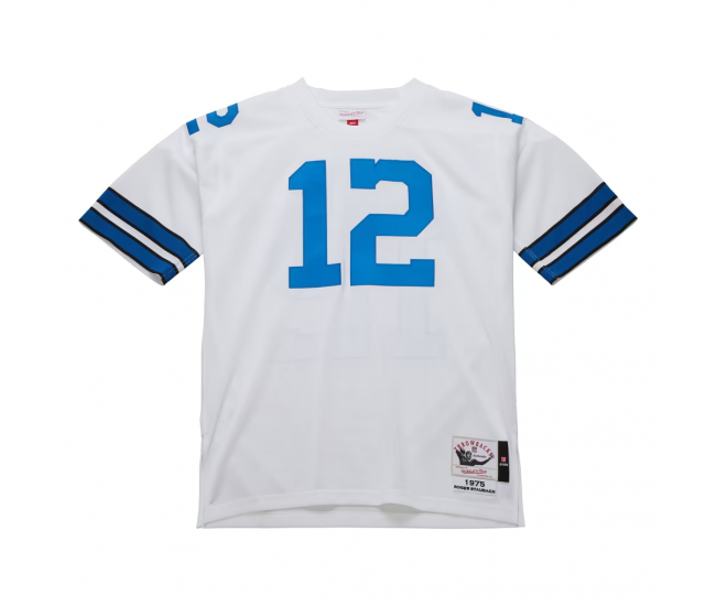 Roger Staubach Dallas Cowboys 1975 Mitchell & Ness Authentic Throwback Retired Player Jersey White