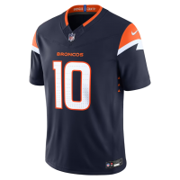 Bo Nix Denver Broncos Nike Alternate Vapor F.U.S.E. Stitched Limited Jersey Navy
