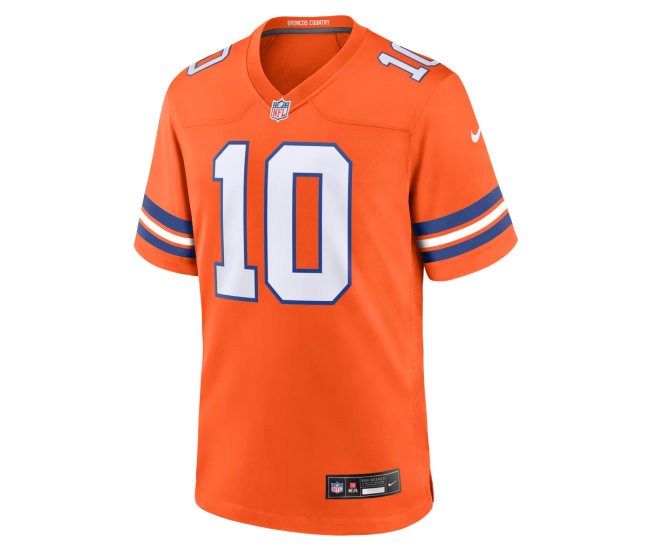 Bo Nix Denver Broncos Nike Mile High Collection 1977 Throwback Player Game Jersey Orange
