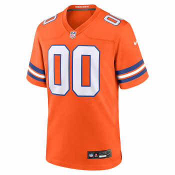 Denver Broncos Nike Mile High Collection 1977 Throwback Custom Game Jersey Orange