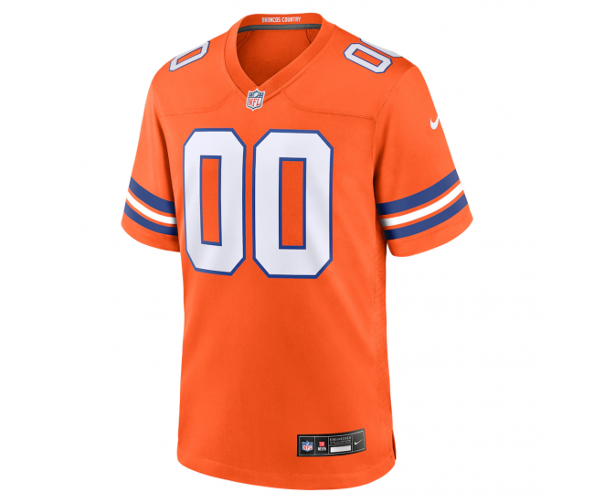 Denver Broncos Nike Mile High Collection 1977 Throwback Custom Game Jersey Orange