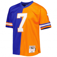 John Elway Denver Broncos Mitchell & Ness 1990 Split Legacy Replica Jersey Royal Orange