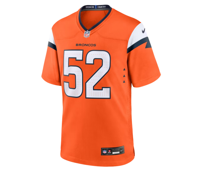 Jonah Elliss Denver Broncos Nike Team Game Jersey Orange