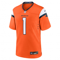 Number 1 Groom Denver Broncos Nike Game Jersey Orange
