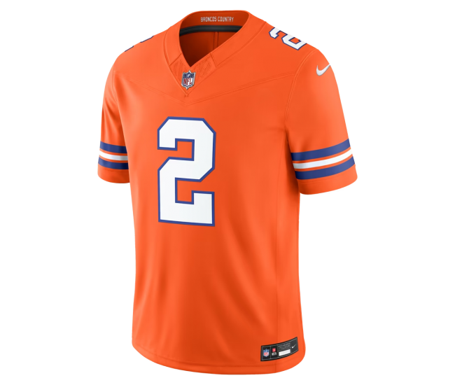 Pat Surtain II Denver Broncos Nike Alternate Mile High Collection 1977 Throwback Vapor F.U.S.E. Stitched Limited Jersey Orange