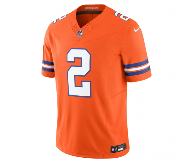 Patrick Surtain II Denver Broncos Nike Alternate Mile High Collection 1977 Throwback Vapor F.U.S.E. Limited Jersey Orange