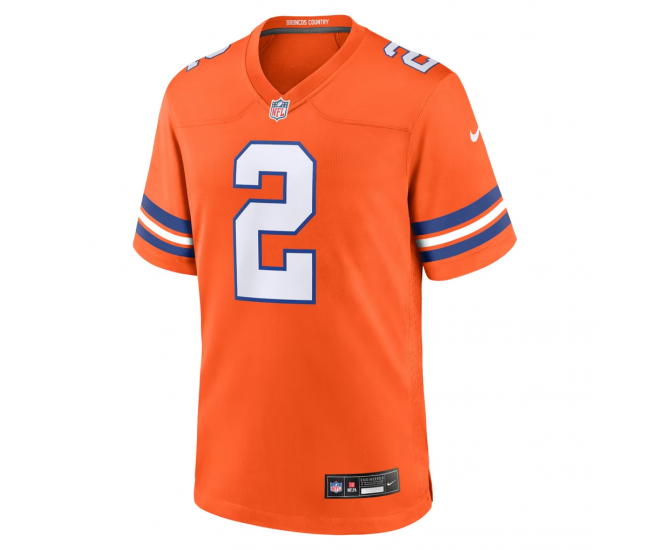 Patrick Surtain II Denver Broncos Nike Mile High Collection 1977 Throwback Player Game Jersey Orange