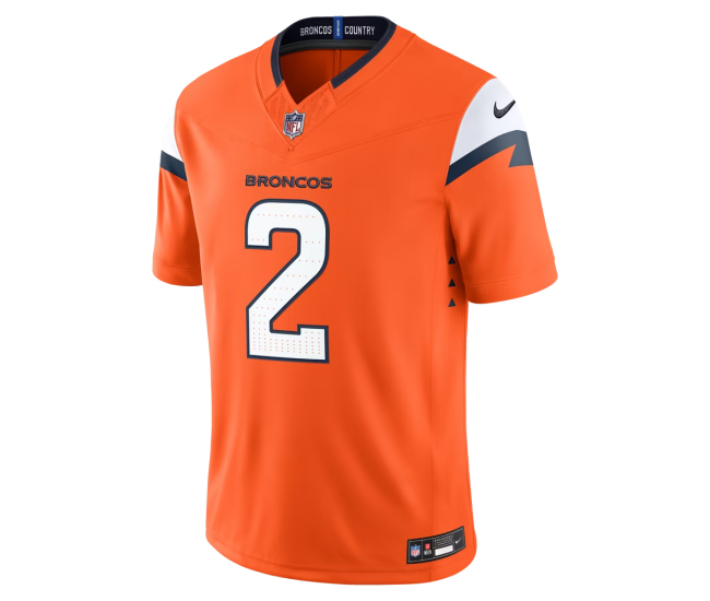 Patrick Surtain II Denver Broncos Nike Team Vapor F.U.S.E. Stitched Limited Jersey Orange