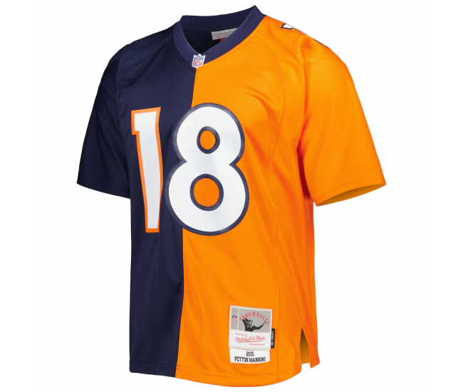 Peyton Manning Denver Broncos Mitchell & Ness 2015 Split Legacy Replica Jersey Navy/Orange