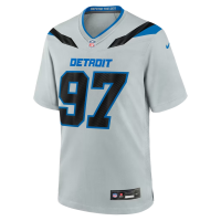 Aidan Hutchinson Detroit Lions Nike 2026 Rivalries Collection Game Jersey Silver