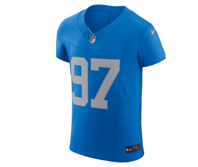 Aidan Hutchinson Detroit Lions Nike Alternate Vapor F.U.S.E. Elite Jersey Blue