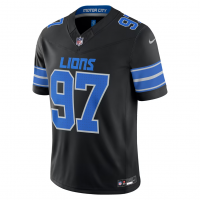 Aidan Hutchinson Detroit Lions Nike Alternate Vapor F.U.S.E. Stitched Limited Jersey Black