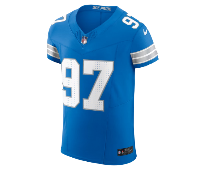 Aidan Hutchinson Detroit Lions Nike Team Vapor F.U.S.E. Elite Jersey Blue