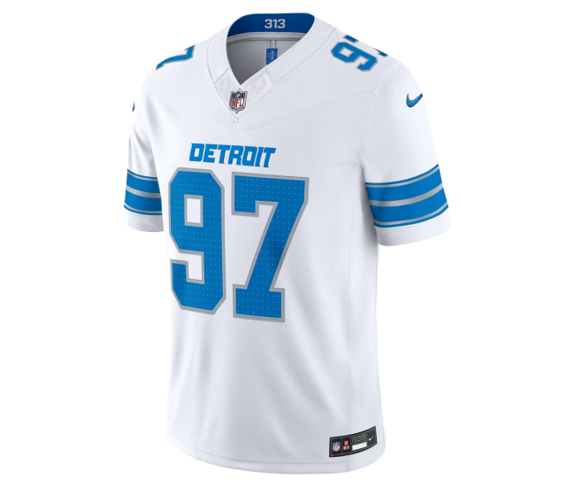 Aidan Hutchinson Detroit Lions Nike Vapor F.U.S.E. Stitched Limited Jersey White