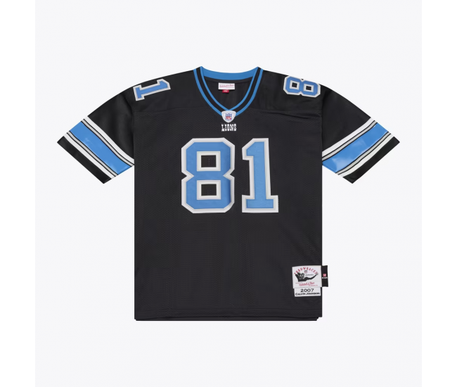 Calvin Johnson Detroit Lions Mitchell & Ness 2007 Authentic Throwback Jersey Black