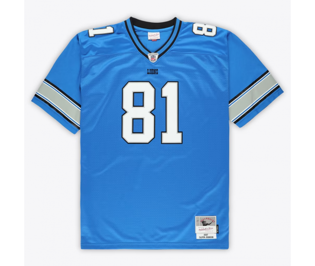 Calvin Johnson Detroit Lions Mitchell & Ness Big & Tall 2007 Legacy Retired Player Jersey Blue