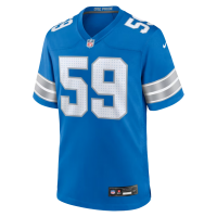 Giovanni Manu Detroit Lions Nike Team Game Jersey Blue
