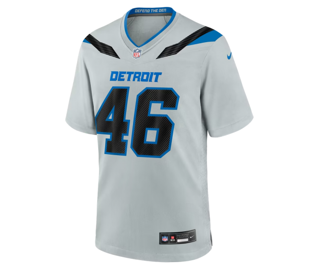 Jack Campbell Detroit Lions Nike 2026 Rivalries Collection Game Jersey Silver