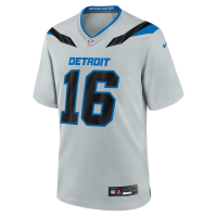 Jared Goff Detroit Lions Nike 2026 Rivalries Collection Game Jersey Silver