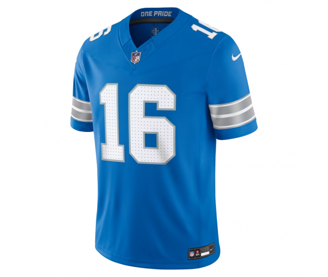 Jared Goff Detroit Lions Nike Team Vapor F.U.S.E. Stitched Limited Jersey Blue