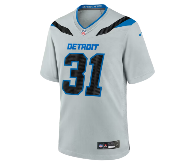 Kerby Joseph Detroit Lions Nike 2026 Rivalries Collection Game Jersey Silver