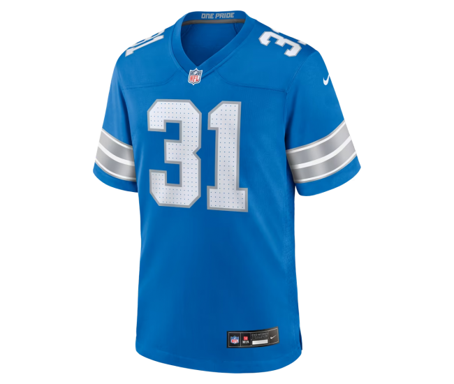 Kerby Joseph Detroit Lions Nike Team Game Jersey Blue