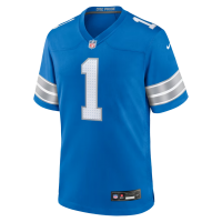 Number 1 Dad Detroit Lions Nike Game Jersey Blue
