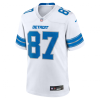 Sam LaPorta Detroit Lions Nike White Game Jersey White