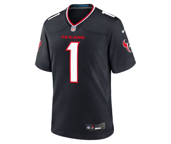 Number 1 Groom Houston Texans Nike Game Jersey Navy