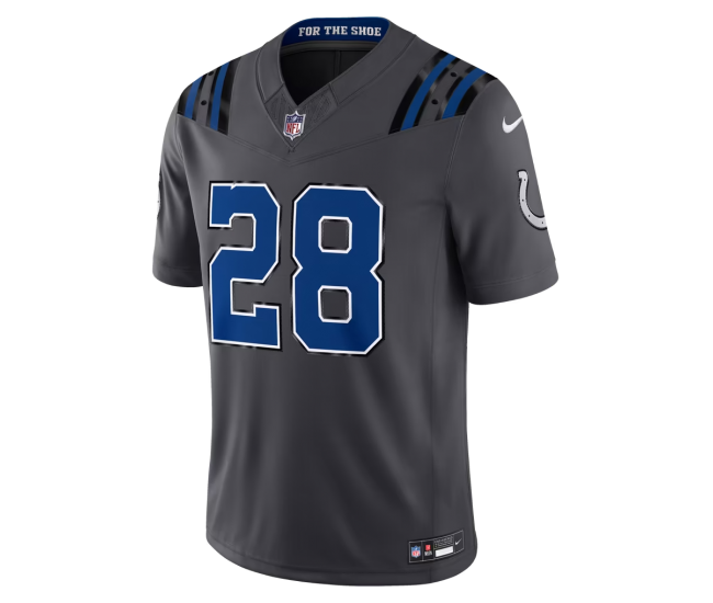 Jonathan Taylor Indianapolis Colts Nike 2026 Rivalries Collection Stitched Limited Jersey Anthracite