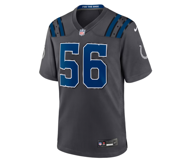 Quenton Nelson Indianapolis Colts Nike 2026 Rivalries Collection Game Jersey Anthracite