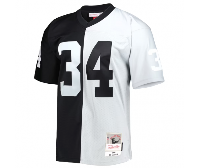 Bo Jackson Las Vegas Raiders Mitchell & Ness 1988 Split Legacy Replica Jersey Black Silver