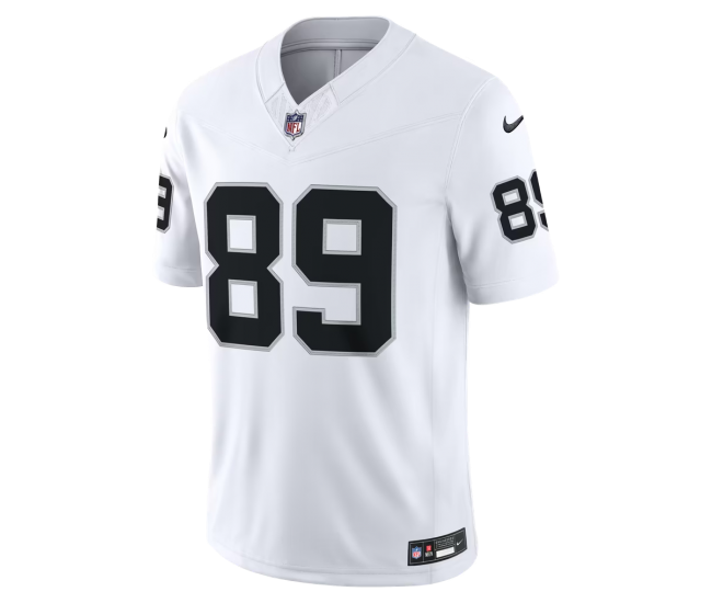 Brock Bowers Las Vegas Raiders Nike Vapor F.U.S.E. Stitched Limited Jersey White