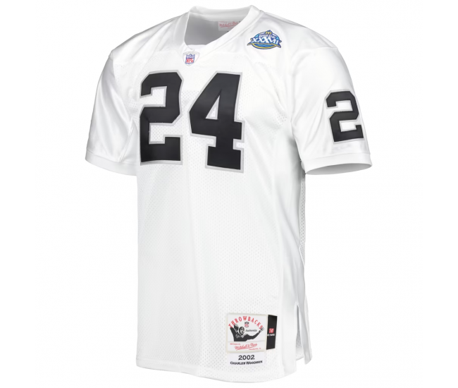 Charles Woodson Las Vegas Raiders 2002 Mitchell & Ness Authentic Throwback Retired Player Jersey White