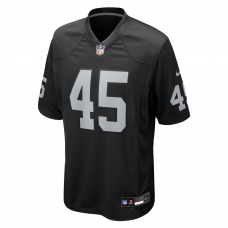 Devin White Las Vegas Raiders Nike Team Game Jersey Black Devin White Las Vegas Raiders Nike Team Game Jersey Black