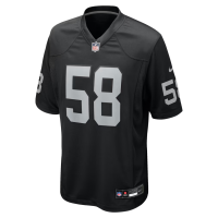 Jackson Powers-Johnson Las Vegas Raiders Nike Team Game Jersey Black
