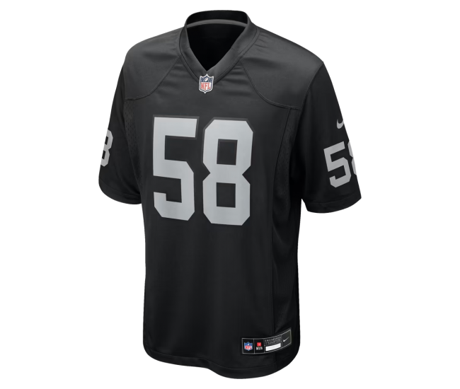 Jackson Powers-Johnson Las Vegas Raiders Nike Team Game Jersey Black