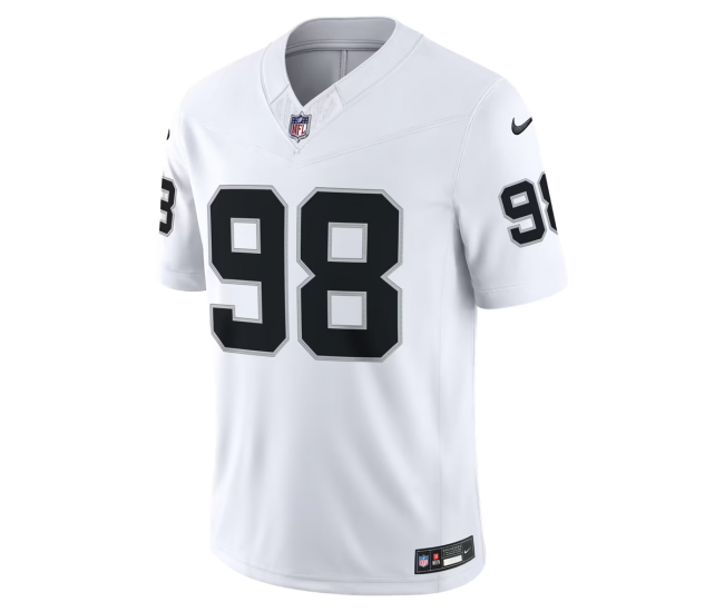 Maxx Crosby Las Vegas Raiders Nike Vapor F.U.S.E. Stitched Limited Jersey White