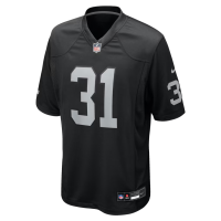 Treydan Stukes Las Vegas Raiders Nike Team Game Jersey Black