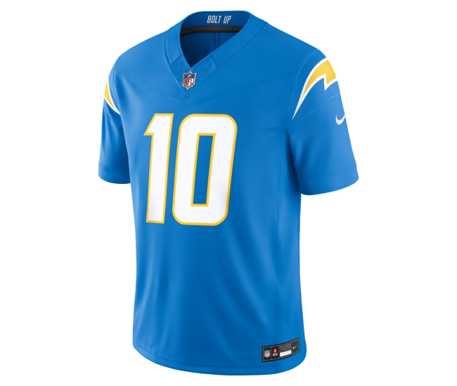 Justin Herbert Los Angeles Chargers Nike Team Vapor F.U.S.E. Stitched Limited Jersey Powder Blue