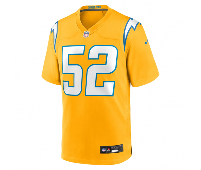 Khalil Mack Los Angeles Chargers Nike Alternate Charger Power Game Player Jersey Gold