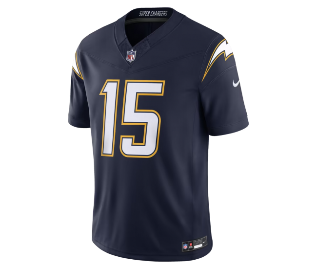 Ladd McConkey Los Angeles Chargers Nike Alternate Super Chargers Vapor F.U.S.E. Stitched Limited Jersey Navy