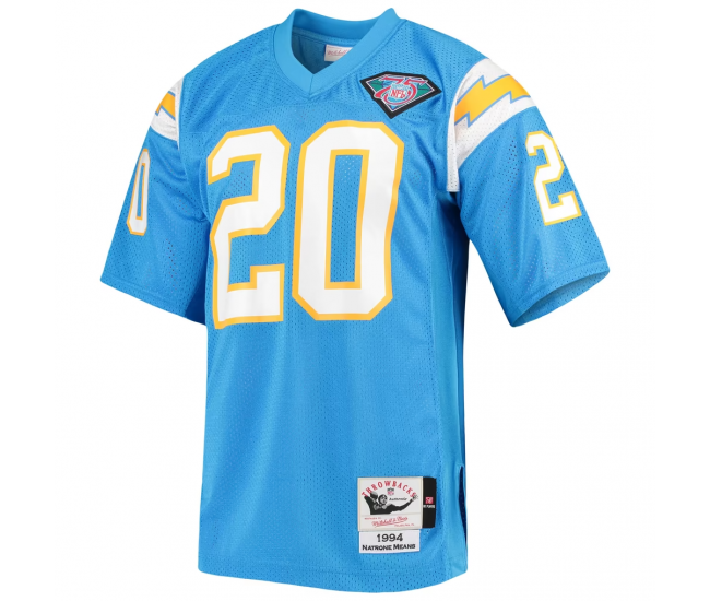 Natrone Means Los Angeles Chargers 1994 Mitchell & Ness Authentic Throwback Retired Player Jersey Powder Blue
