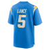 Trey Lance Los Angeles Chargers Nike Team Game Jersey Powder Blue