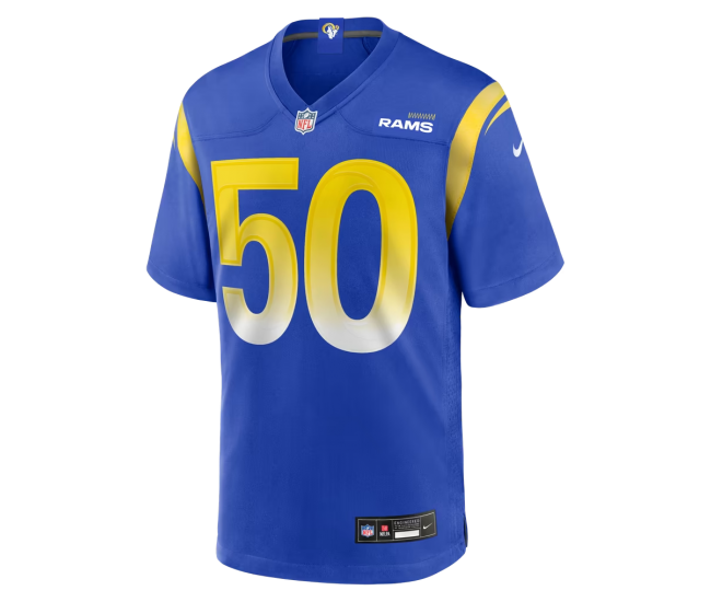 Beaux Limmer Los Angeles Rams Nike Team Game Jersey Royal