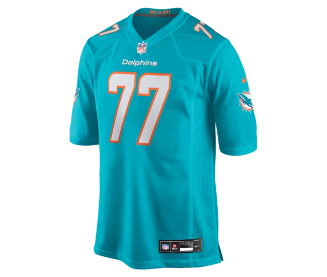 Caedan Wallace Miami Dolphins Nike Team Game Jersey Aqua
